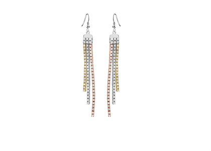 Tri Tone Plated | Fashion Earrings